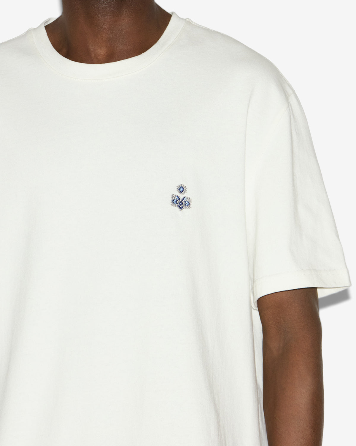 T-shirt hugo in cotone con logo ricamato - Beige - Man - 2
