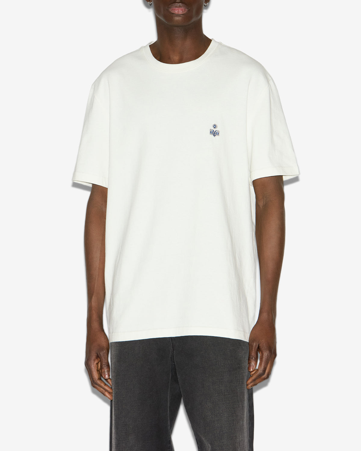 T-shirt hugo in cotone con logo ricamato - Beige - Man - 3