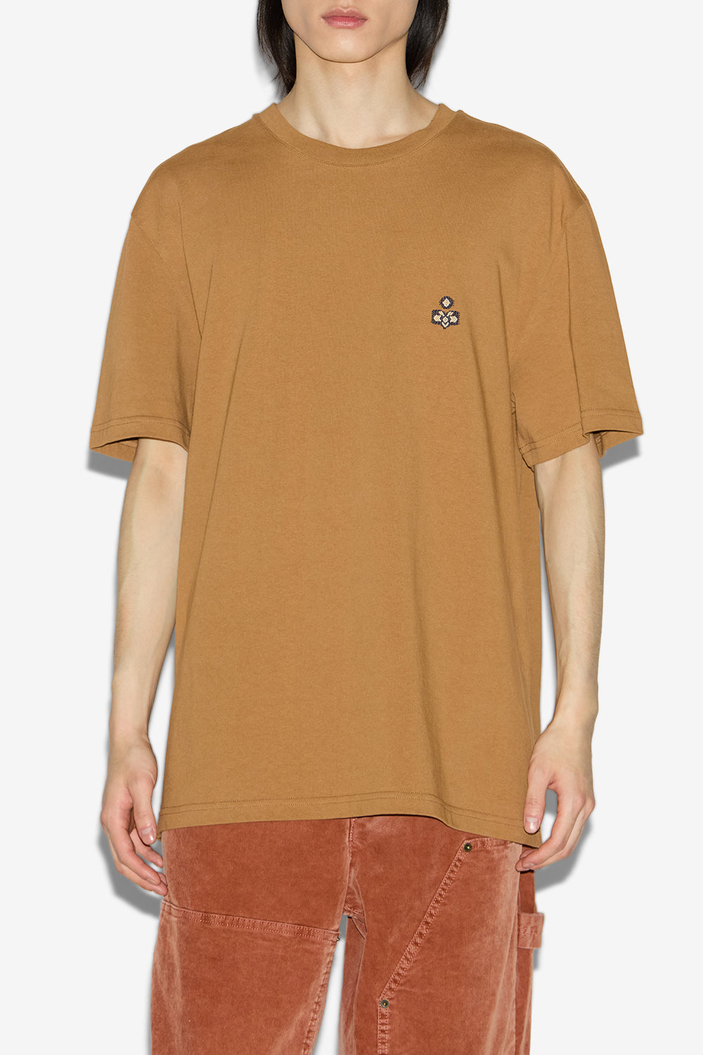 Hugo 刺しゅうロゴ入り コットン製 tシャツ - Camel - Man - 4