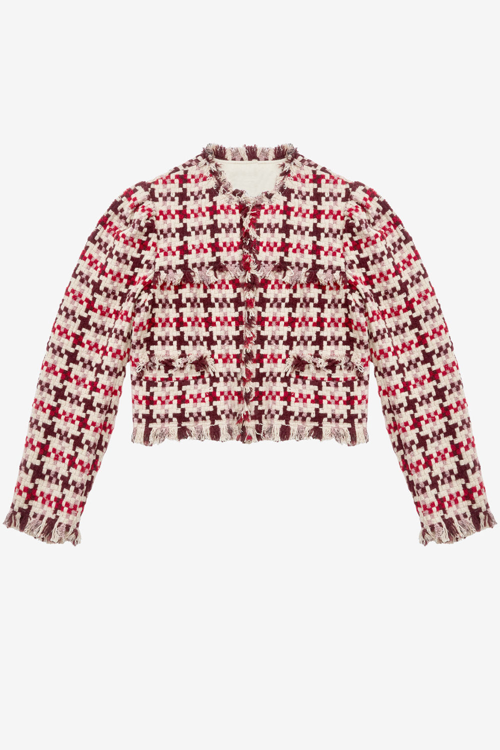 Giacca corta in tweed amelio - Red-pink - Woman - 1