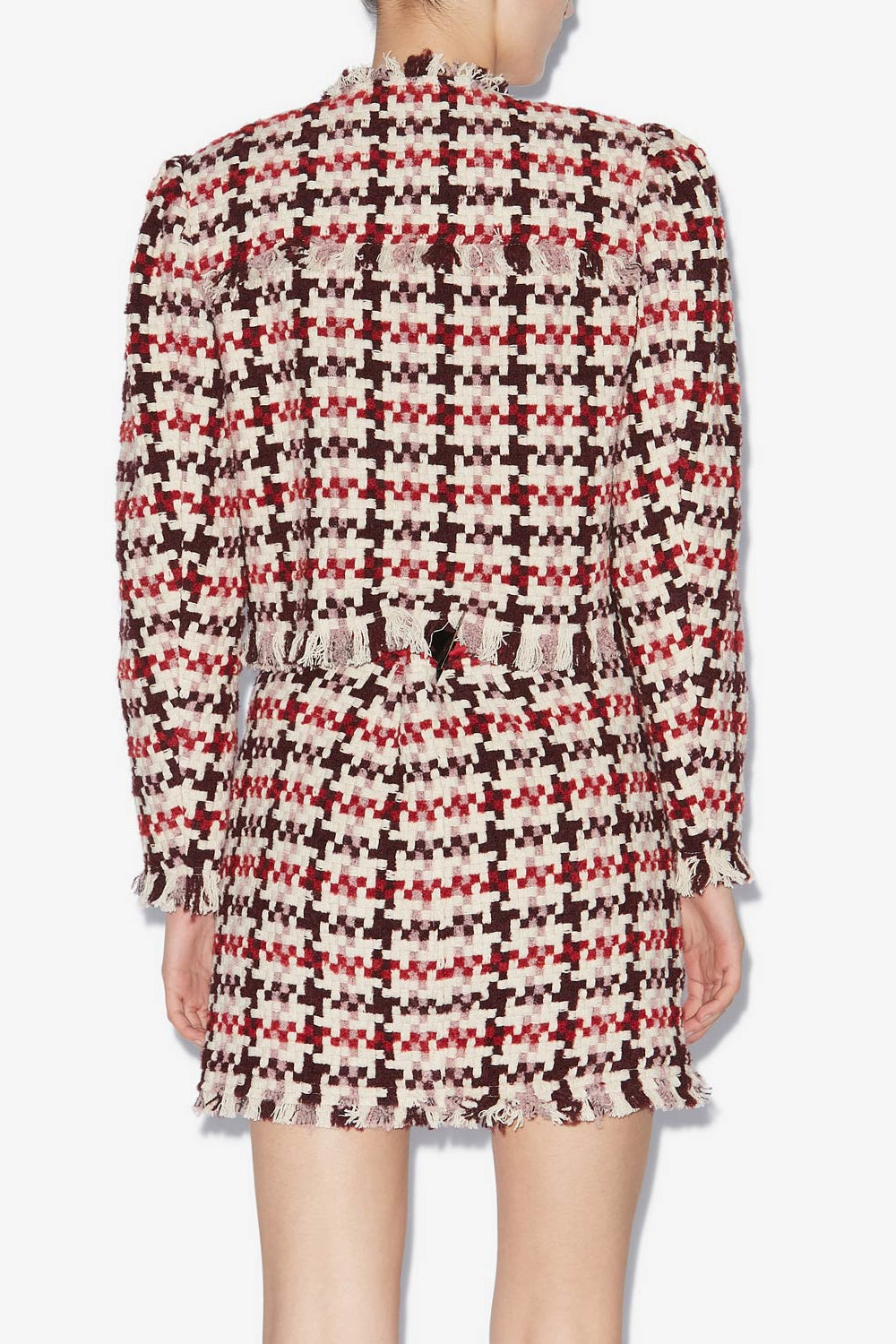 Giacca corta in tweed amelio - Red-pink - Woman - 5