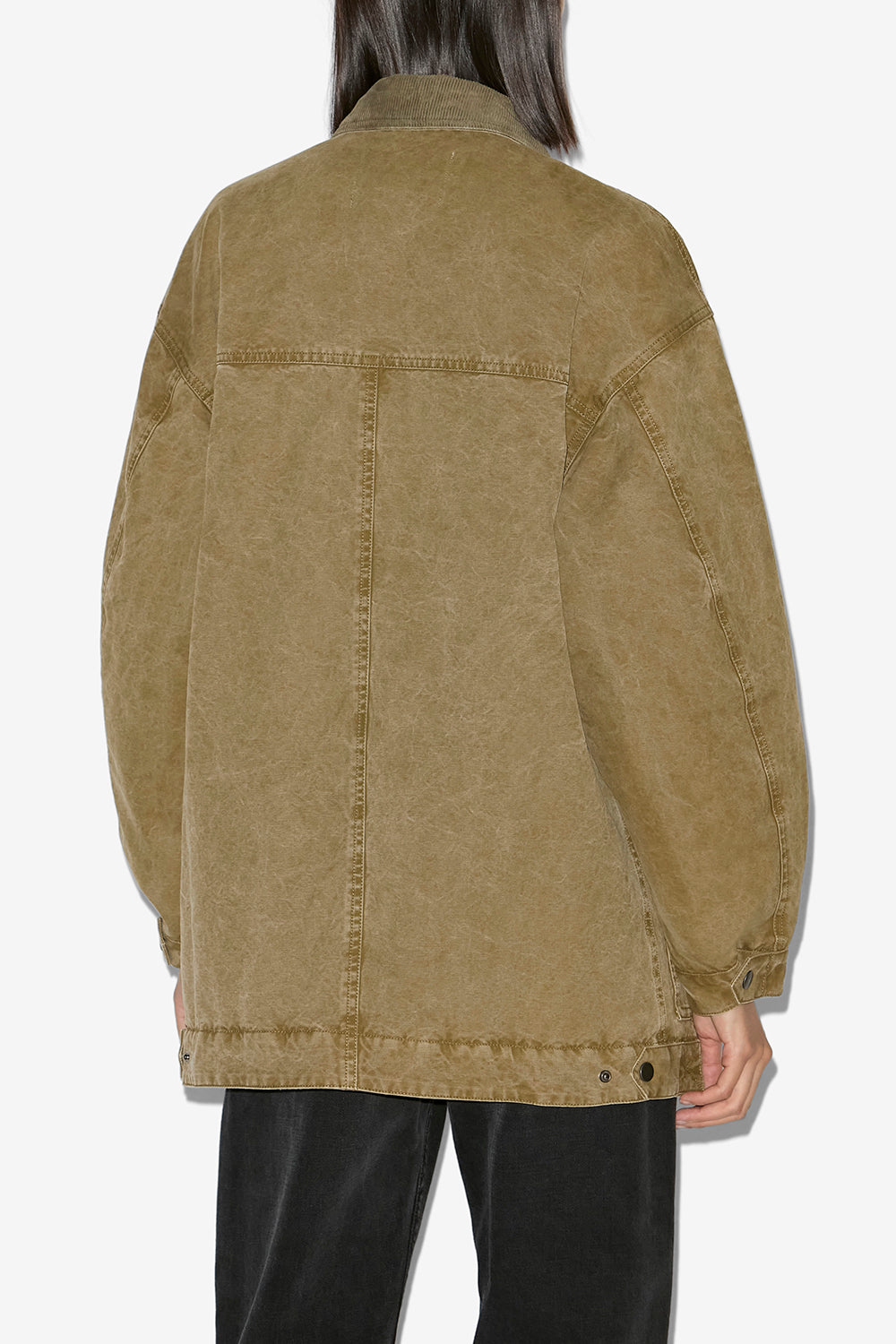 Giacca kimelia in cotone cerato - Light bronze - Woman - 5