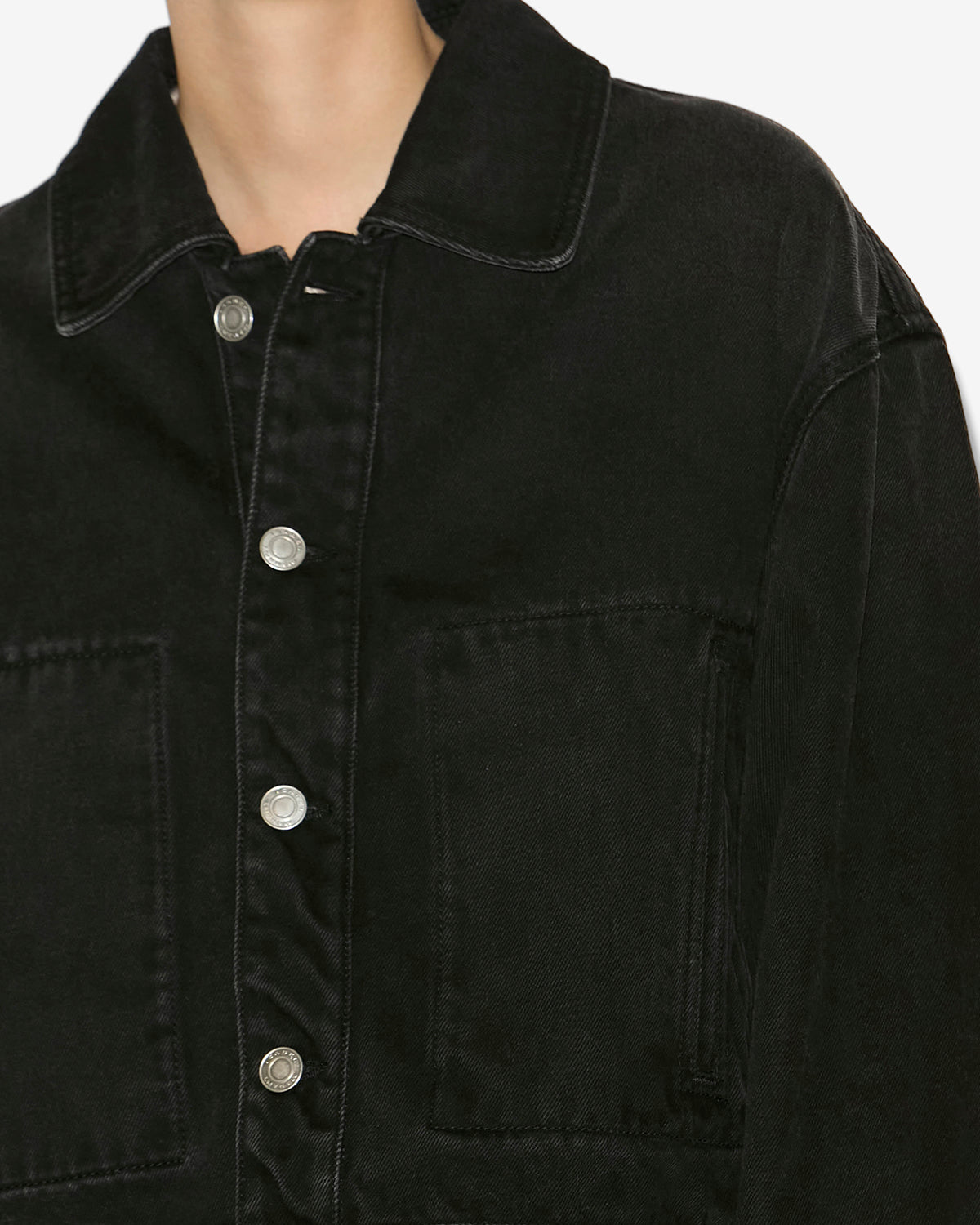 Klassische jacke josephine aus denim - Schwarz gewaschen - Woman - 2