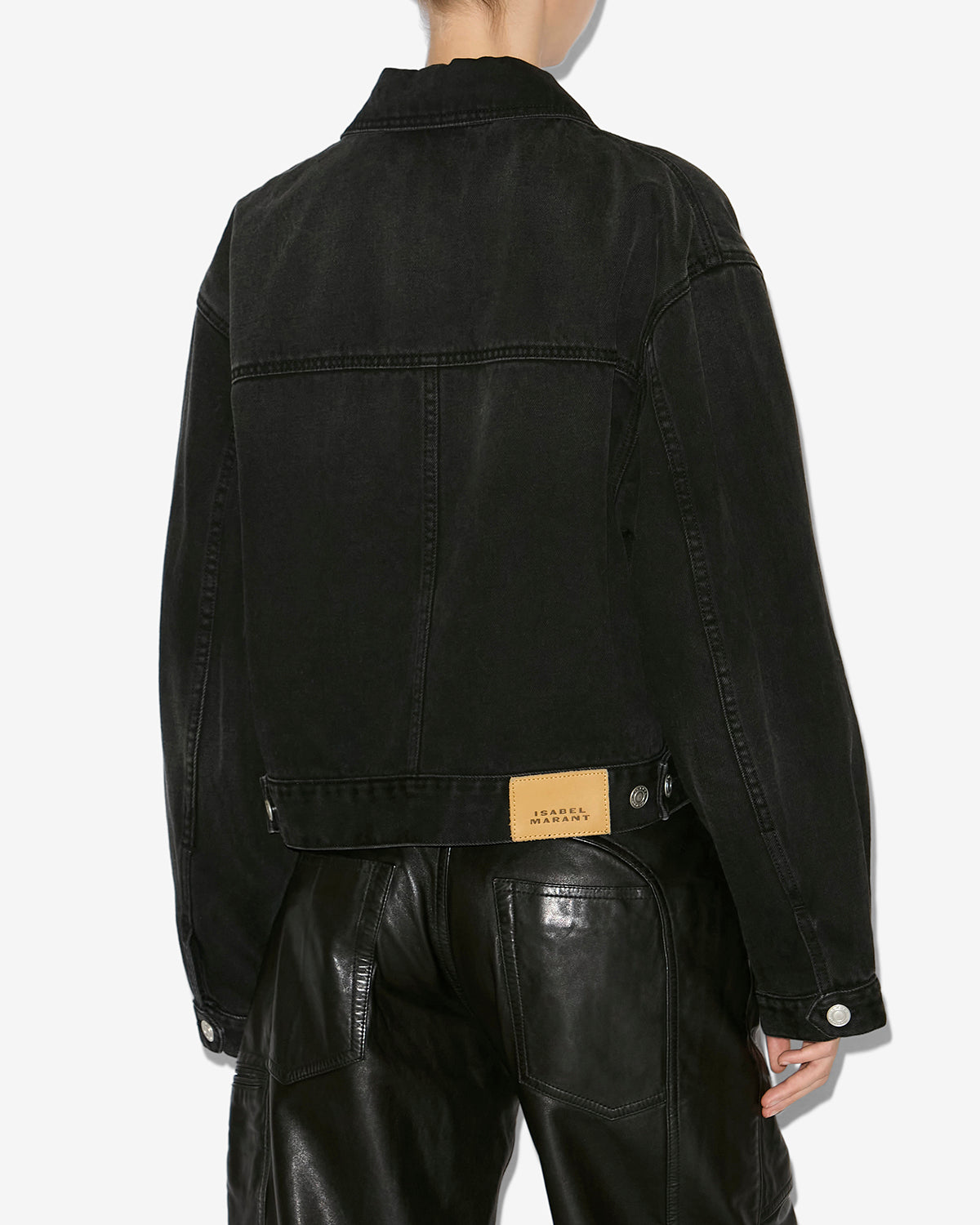 Klassische jacke josephine aus denim - Schwarz gewaschen - Woman - 4