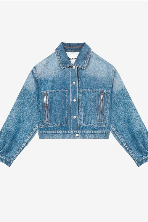 Giacca classica josephine in denim - Blu - Woman - 1