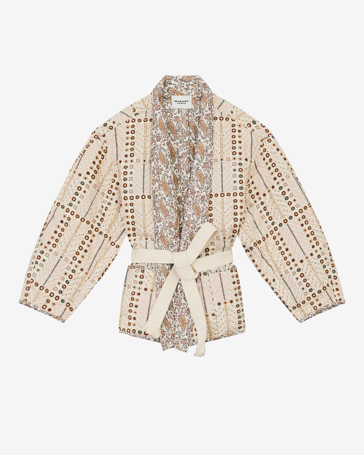 Chancel printed cotton jacket - Ecru - Woman - 5