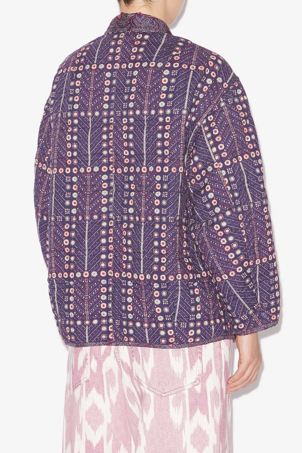 Giacca chancel in cotone con stampa - Viola - Woman - 5