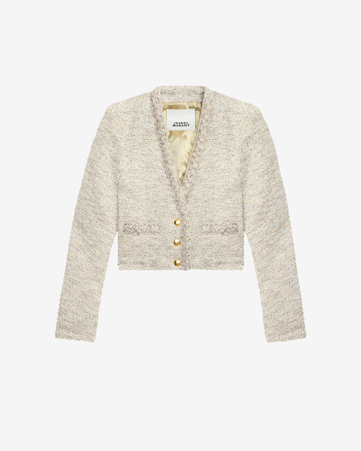 Giacca corta gwendoline in cowens - Ecru - Woman - 5