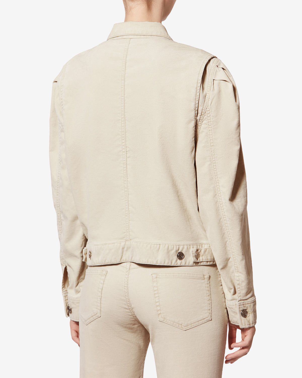 Giacca bolineav in velluto a coste washed - Ecru - Woman - 4