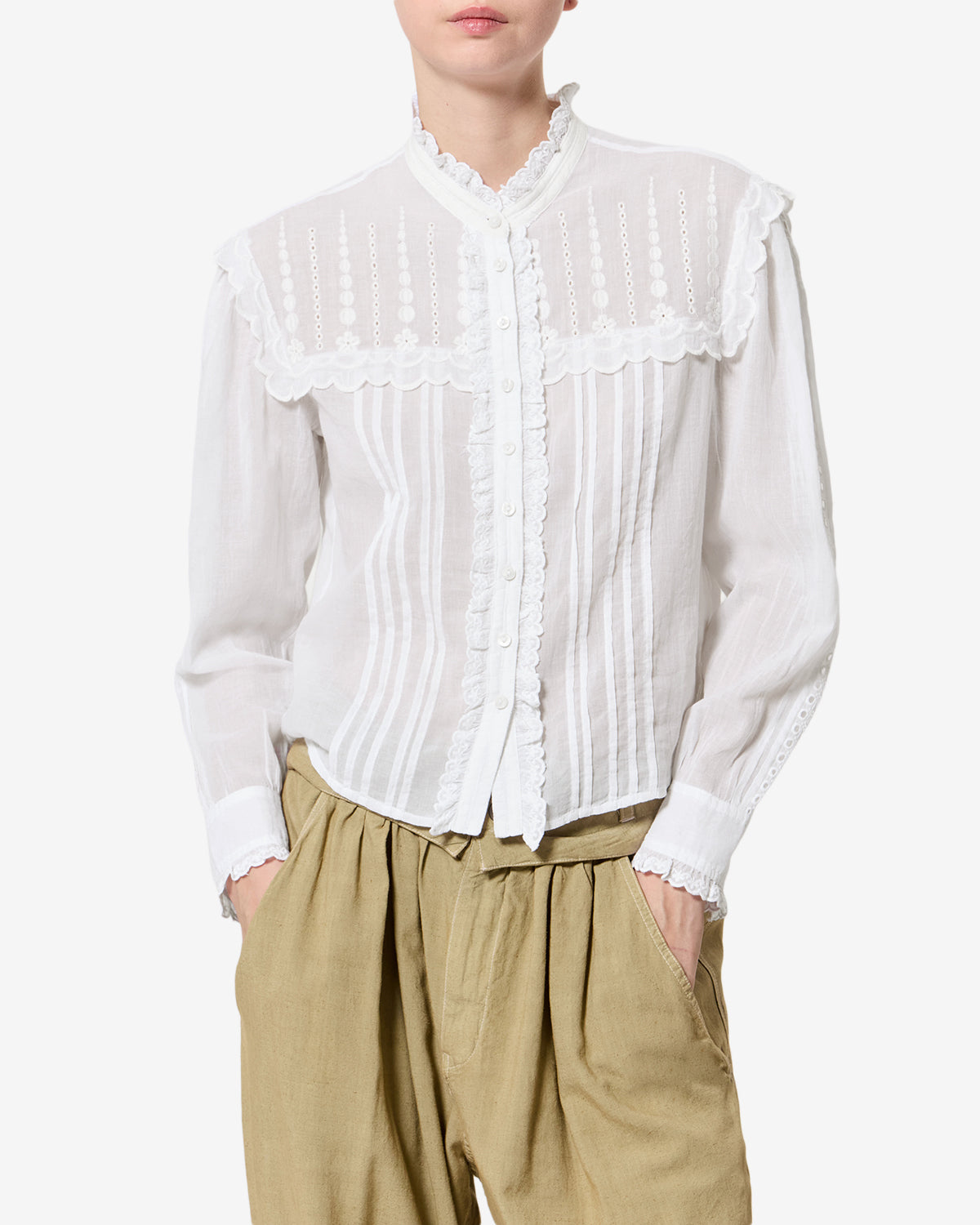 Lonzie Top Woman white | ISABEL MARANT Official online store