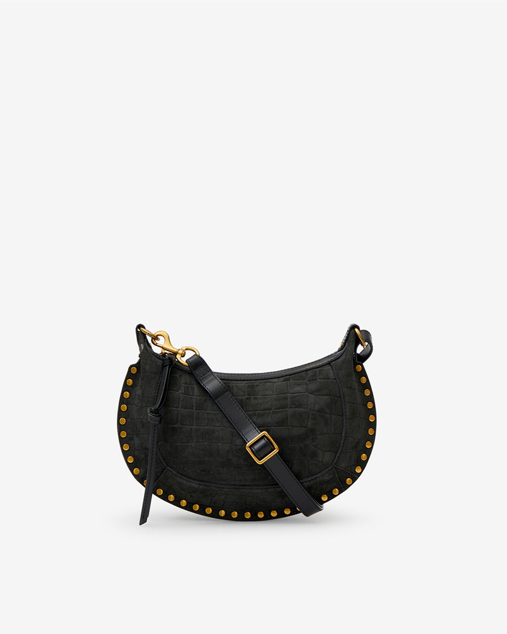 Isabel Marant Sac Oskan Moon en cuir velours effet croco