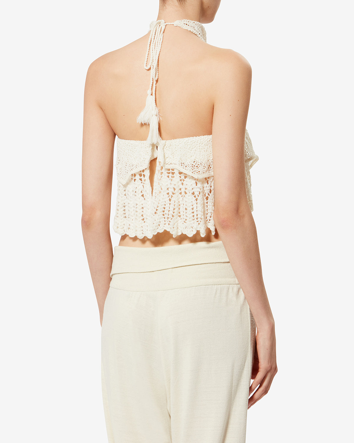 DUNVEL TOP Woman ecru | ISABEL MARANT Official online store