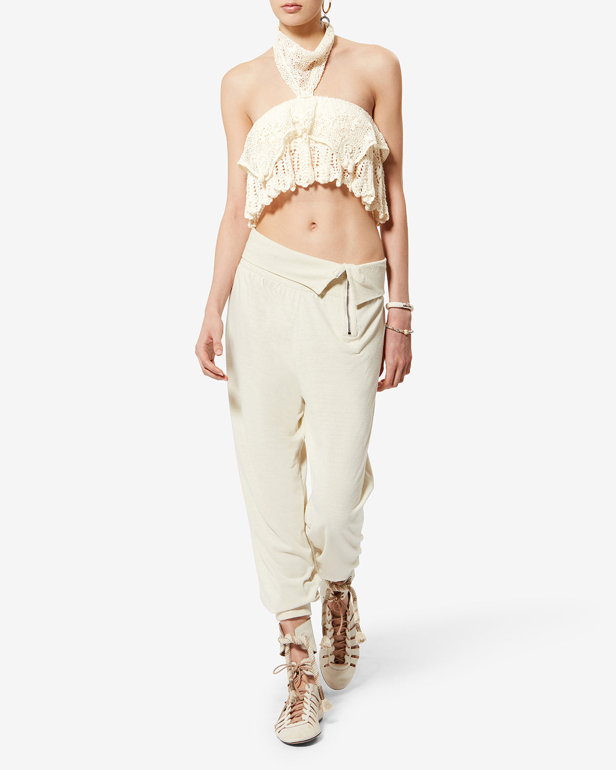 DUNVEL TOP Woman ecru | ISABEL MARANT Official online store