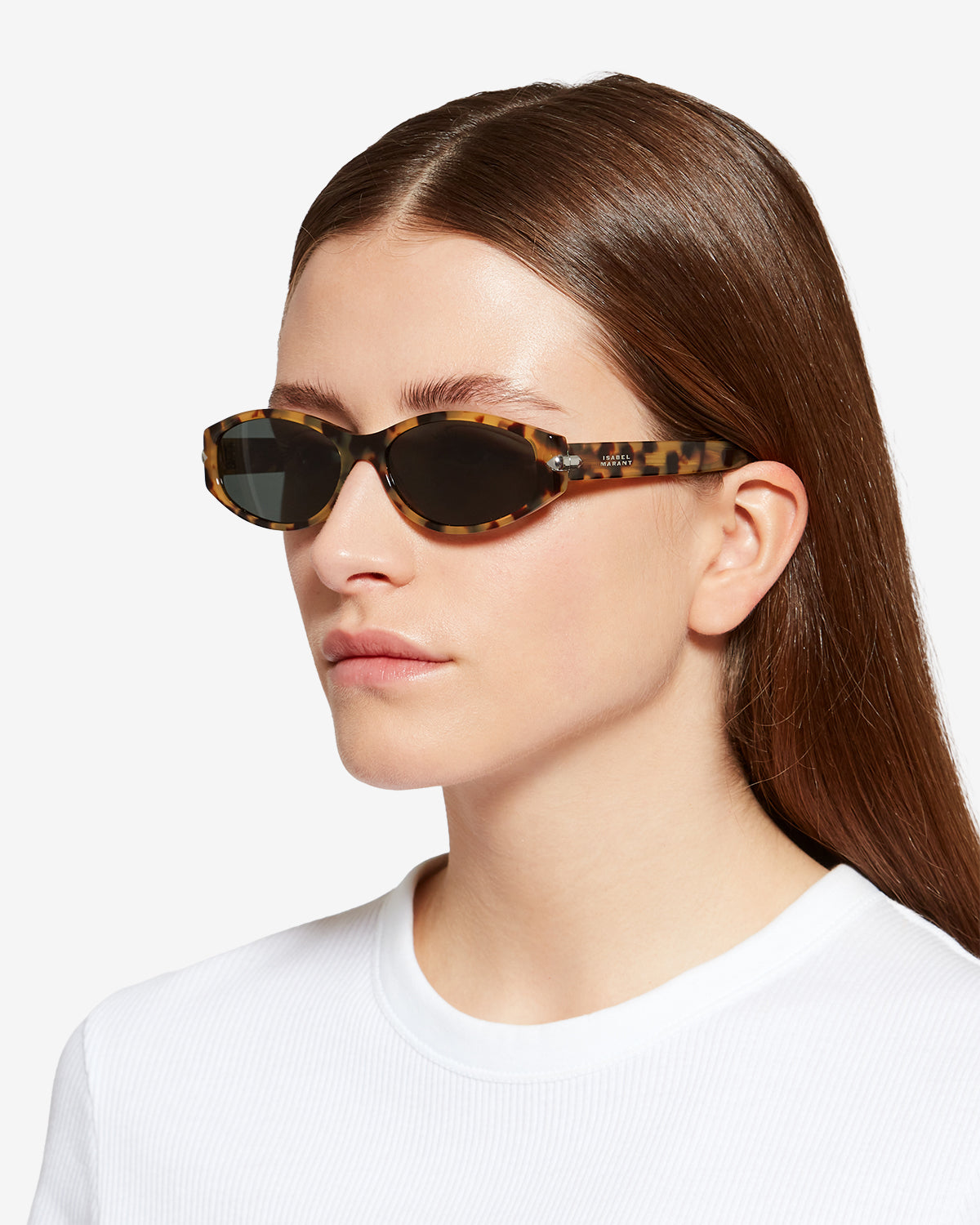 PIXA Sunglasses Woman havana honey-green | ISABEL MARANT Official