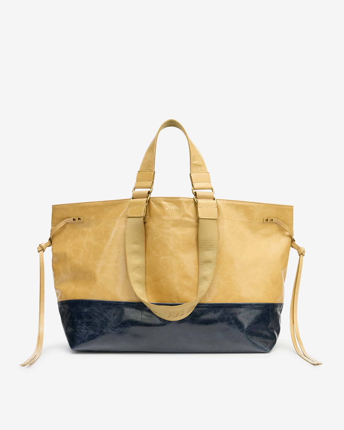 WARDY SHOULDER BAG Woman beige-navy | ISABEL MARANT Official WARDY SHOULDER BAG Woman beige-navy | ISABEL MARANT Official