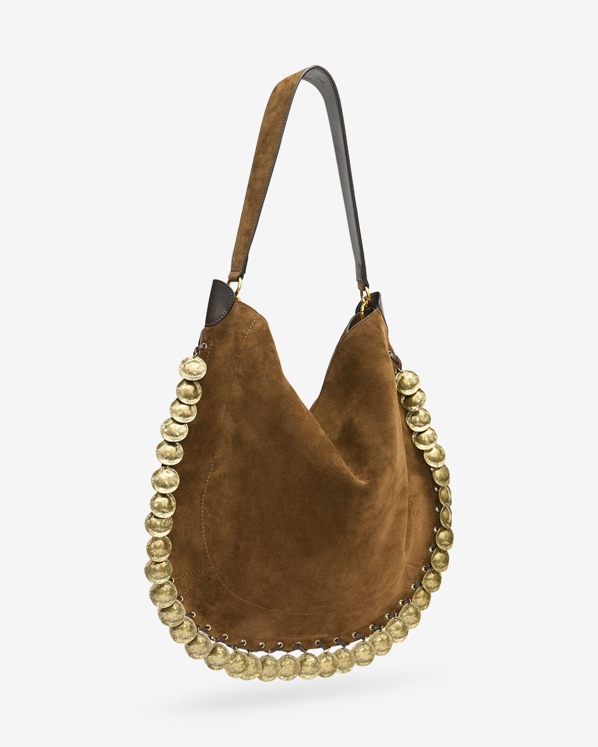 OSKAN HOBO SOFT SHOULDER BAG Woman black and silver | ISABEL
