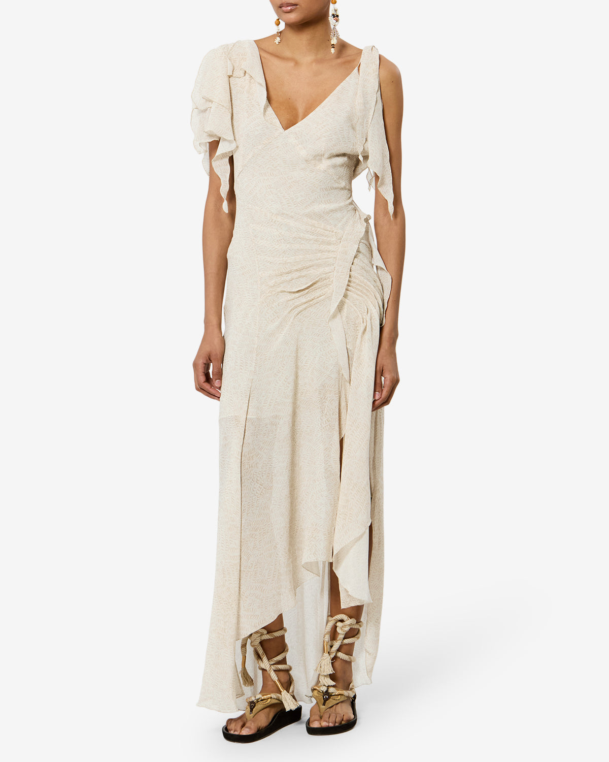 TYLENA DRESS Woman ecru | ISABEL MARANT Official online store