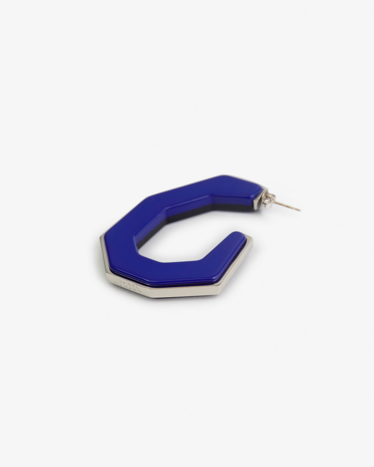 Breite liu-creolen aus messing - Royalblue-silver - Woman - Foto 3 von 5