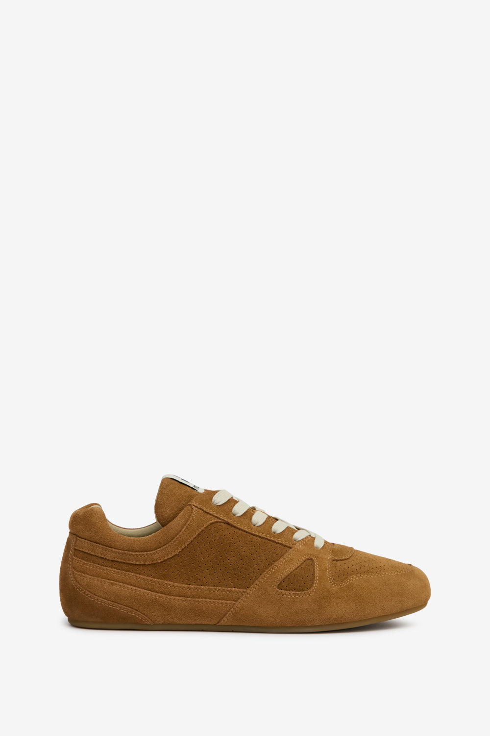 Sneakers basse sennyh in pelle di vitello scamosciata - Cognac - Man - 1