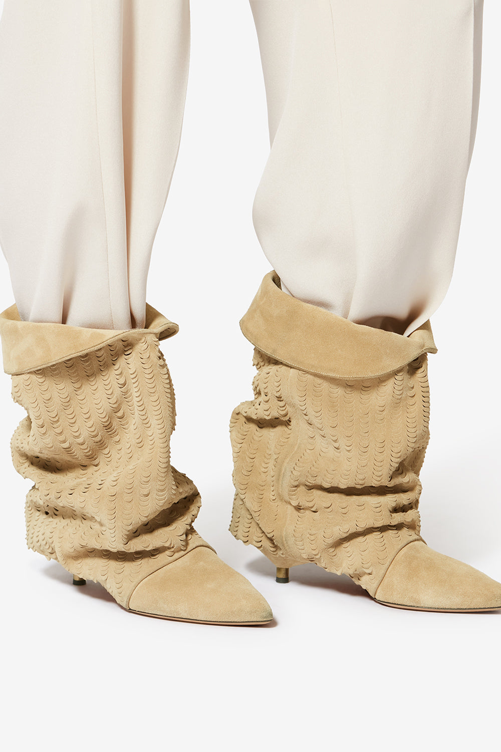 Stivali edrik in pelle - Deep beige - Woman - 5