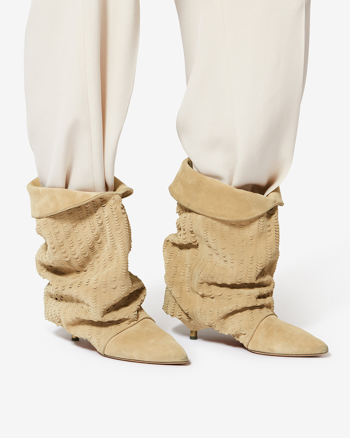 Boots edrik en cuir - Beige profond - Woman - 5
