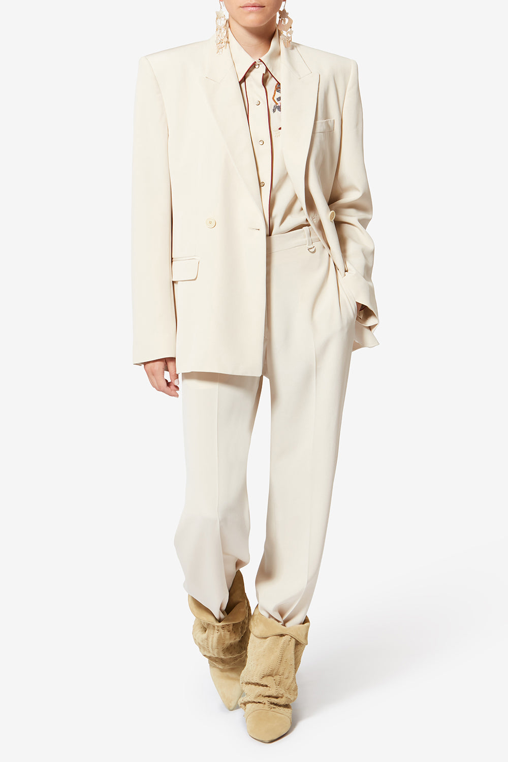 Stivali edrik in pelle - Deep beige - Woman - 6