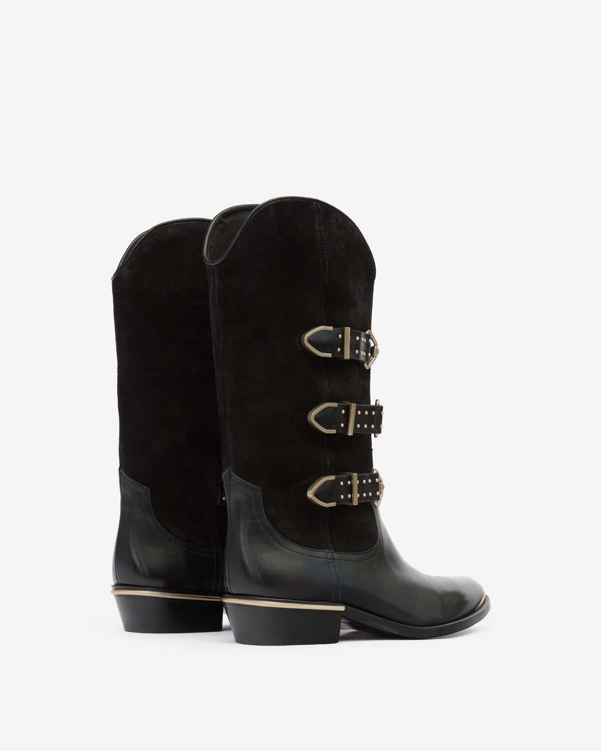 Boots mexia en cuir velours - Noir - Woman - 2