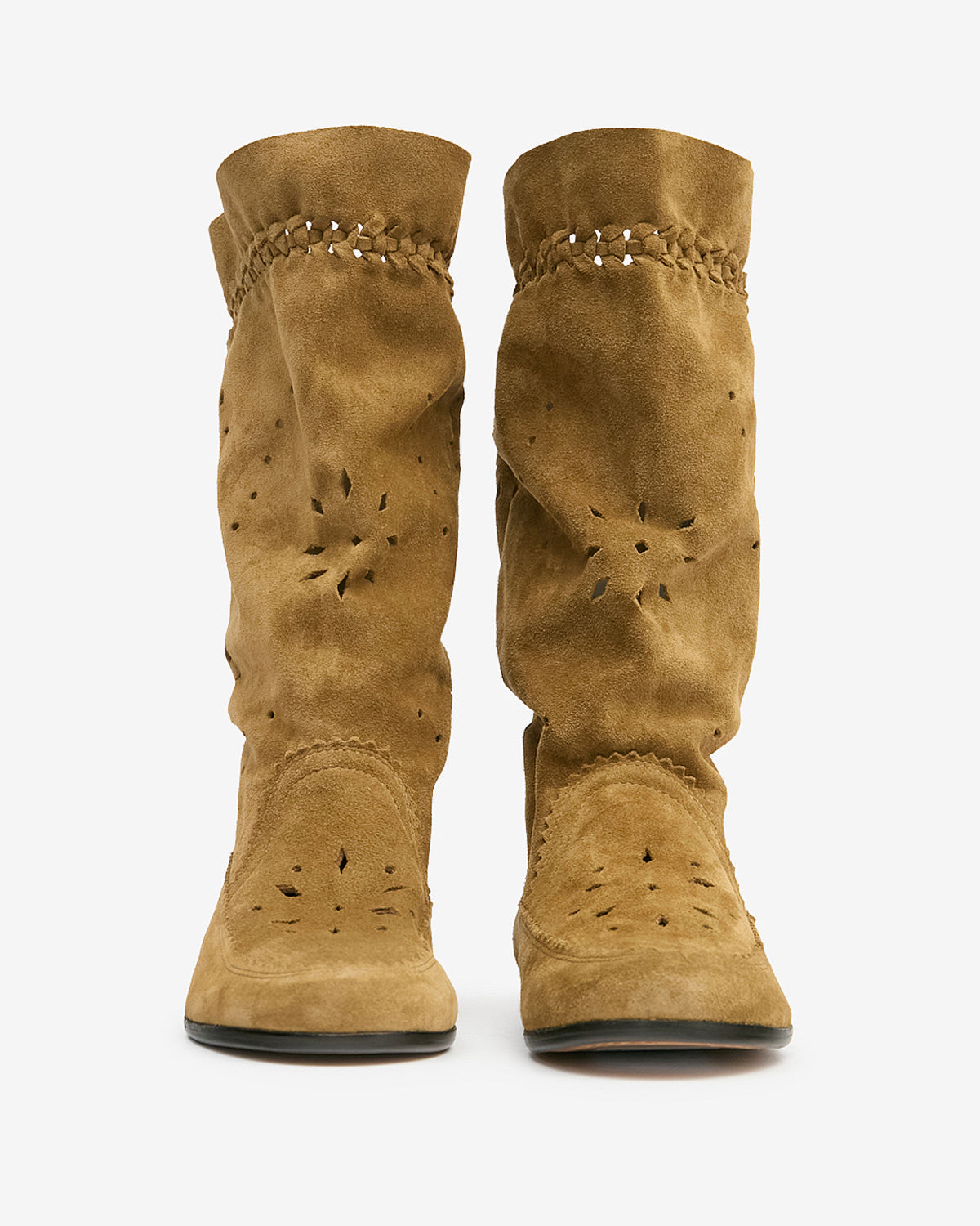 Boots welky en cuir velours - Taupe - Woman - 4