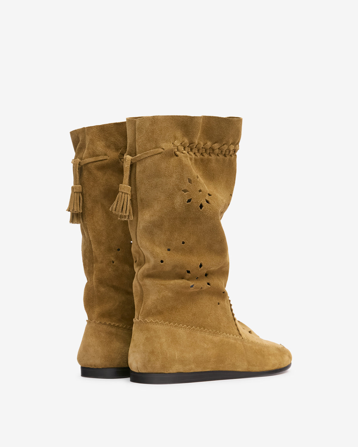 Boots welky en cuir velours - Taupe - Woman - 2