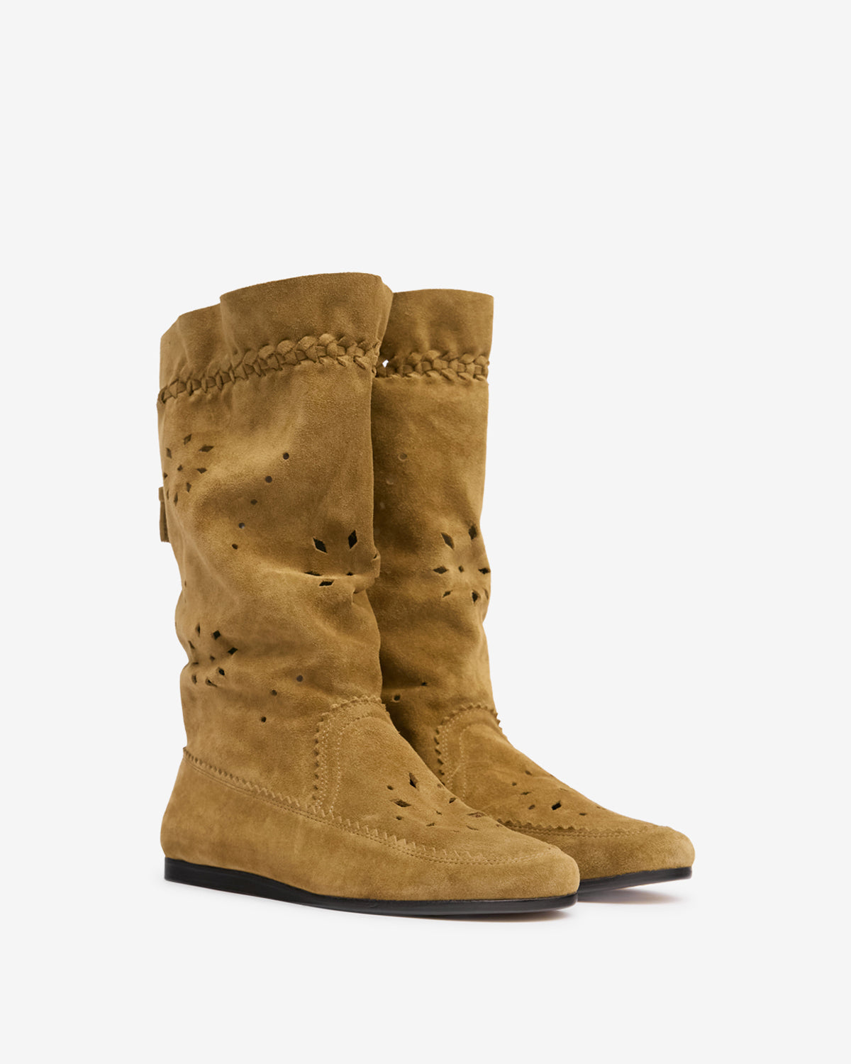 Boots welky en cuir velours - Taupe - Woman - 3