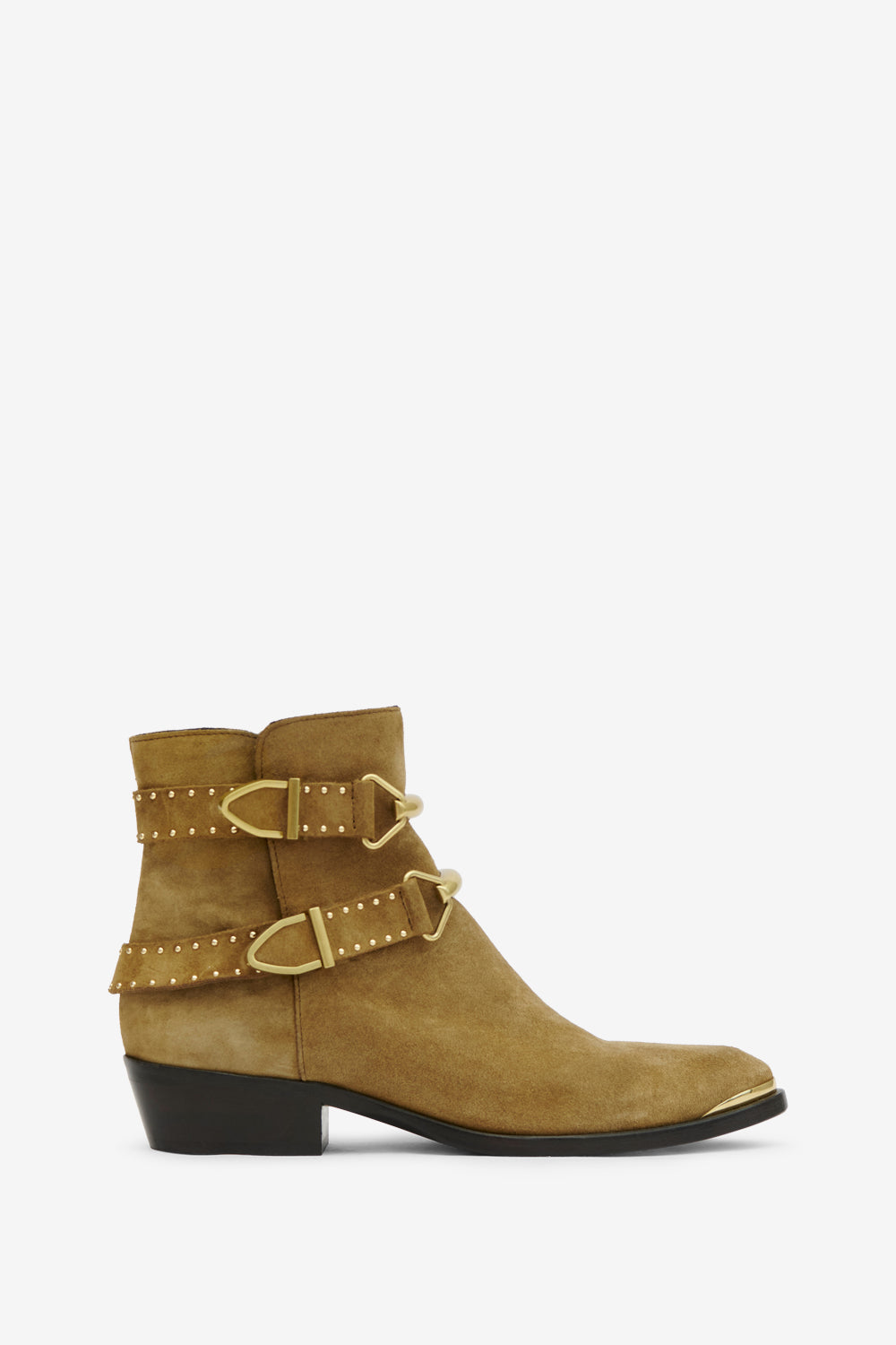 Boots zalya en cuir - Taupe - Woman - 1