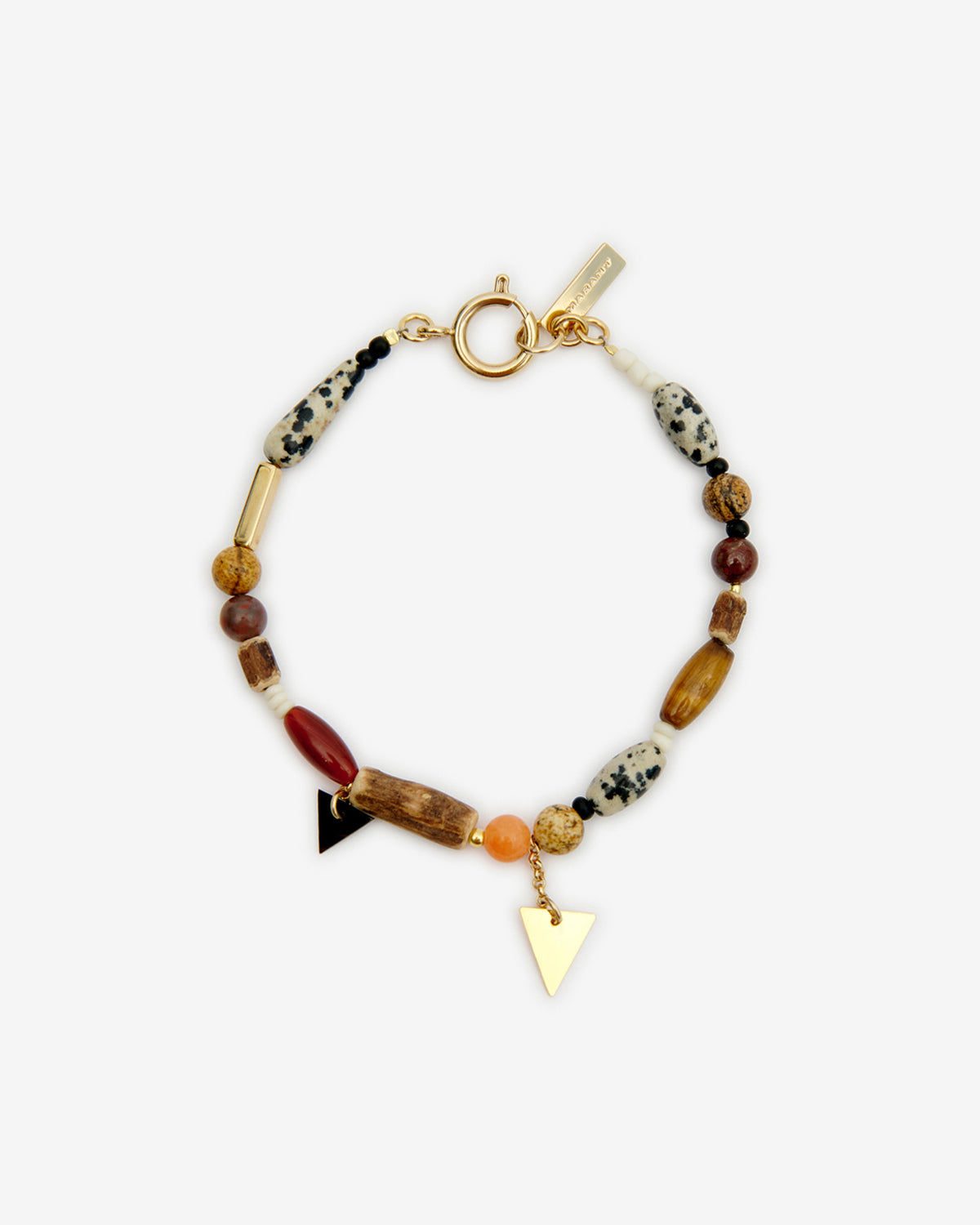 Yulian stone, wood, and pendant bracelet - Natural - Man - 1