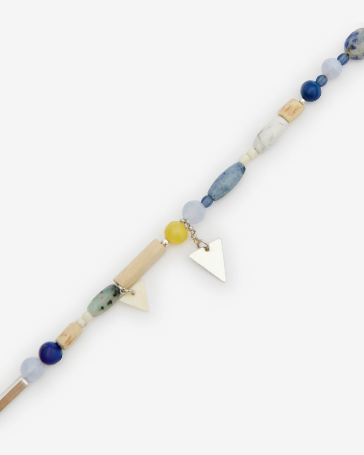 Bracciale yulian in pietra e legno con pendenti - Blue-silver - Man - 3