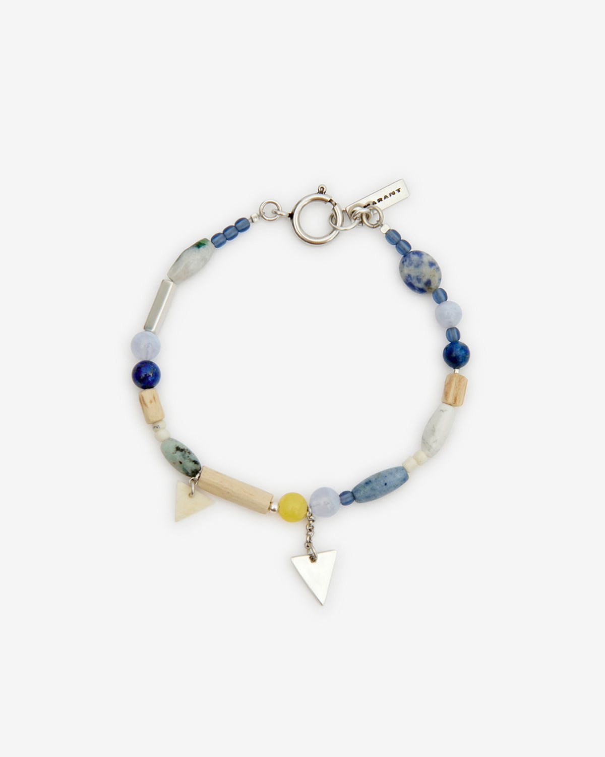 Bracciale yulian in pietra e legno con pendenti - Blue-silver - Man - 1