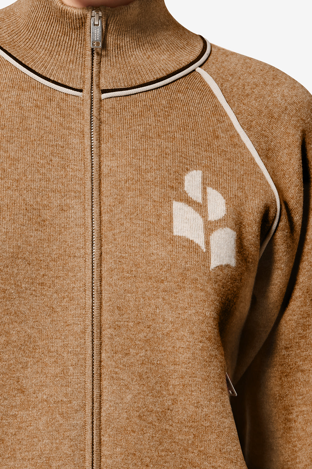 Cardigan sporty logo lanya - Camel-gris clair - Woman - 3