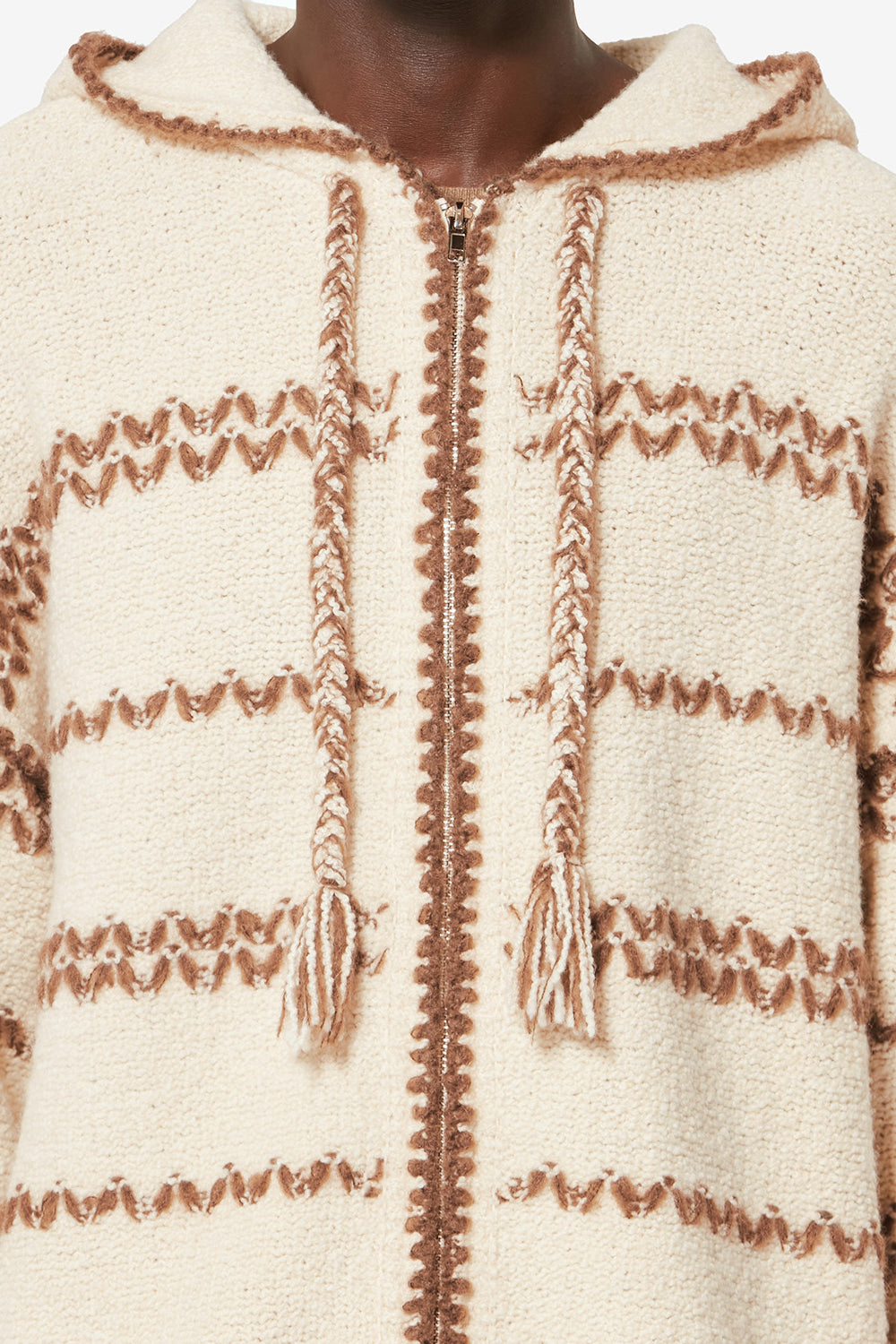 Rolian mottled wool cardigan - Ecru-bronze - Man - 3