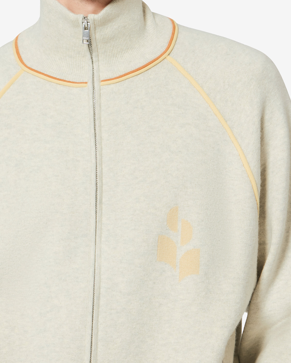 Cardigan sporty sergio en maille - Gris clair-jaune clair - Man - 2