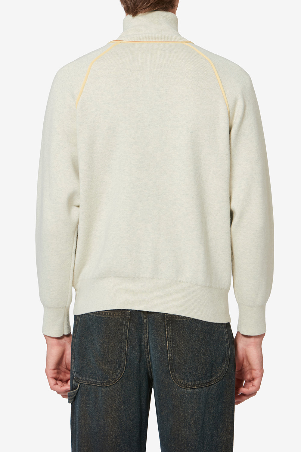 Sergio sporty knit cardigan - Light grey-light yellow - Man - 5