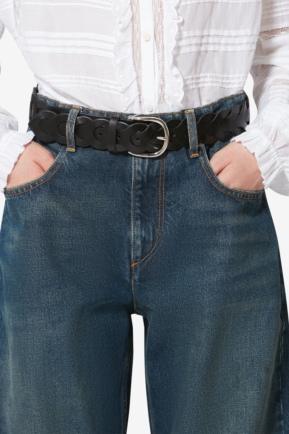 Edena ベルト - Black and silver - Woman - 4