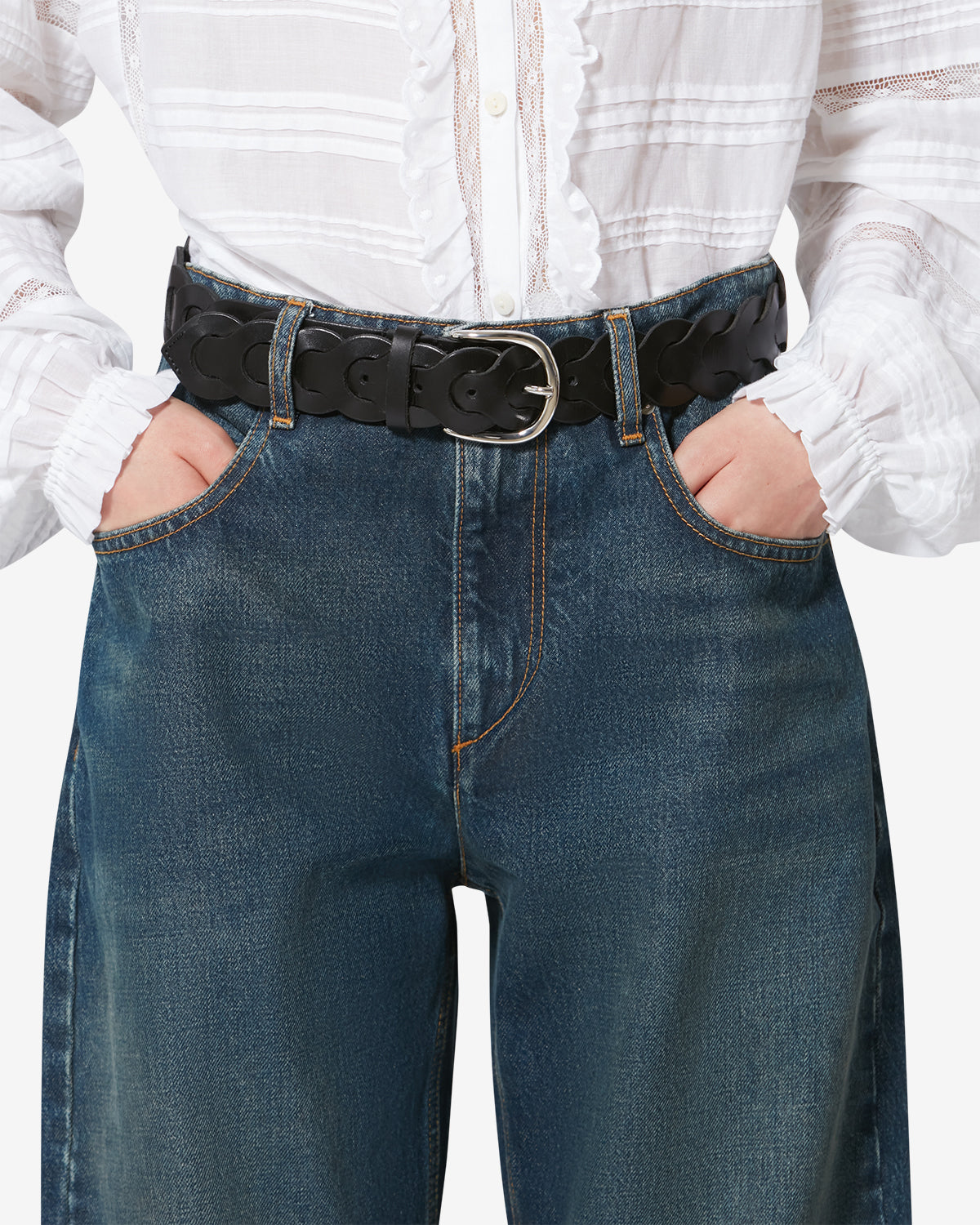 Edena belt - Black and silver - Woman - 4