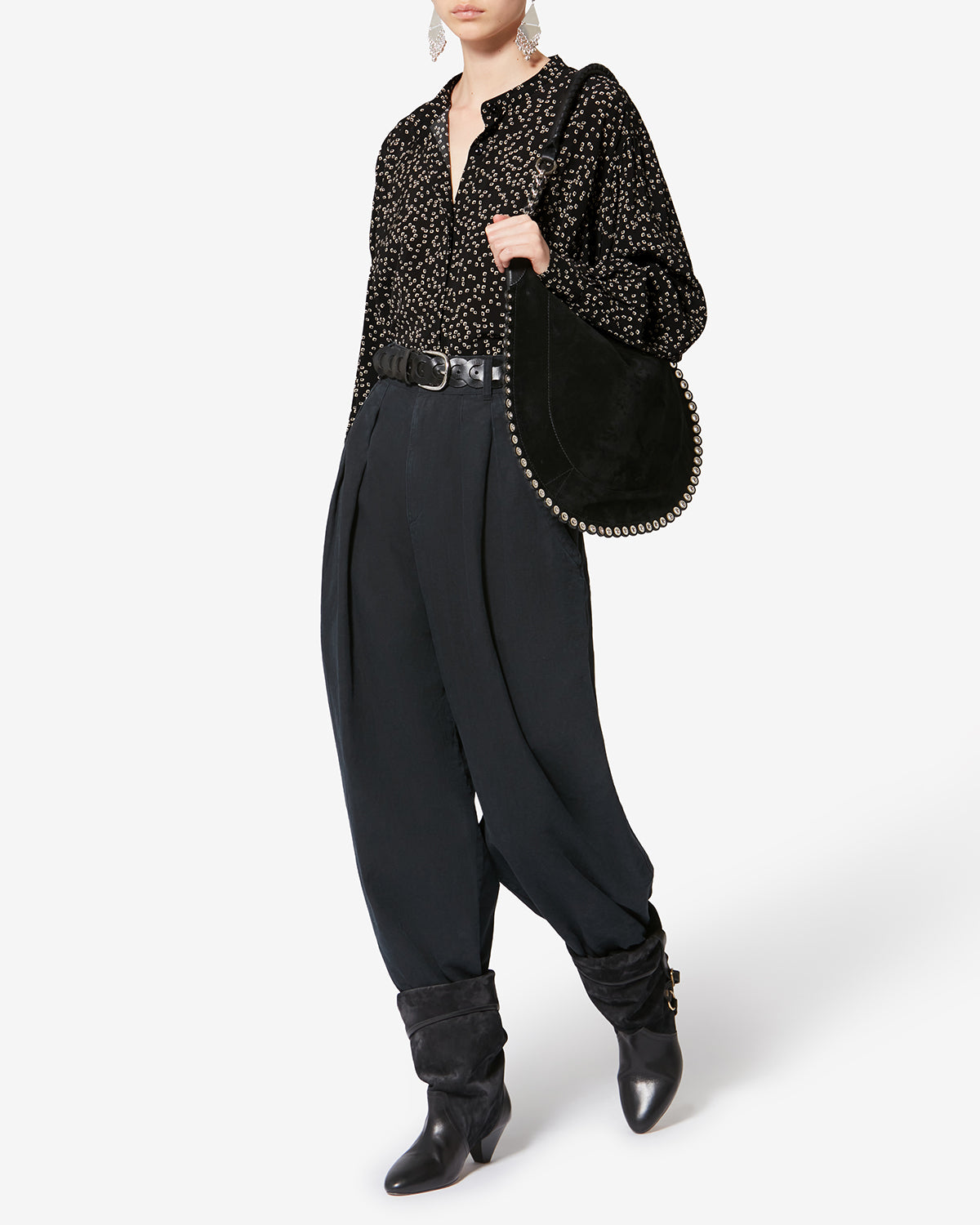 Blouse fluide catchell à imprimé origami - Noir - Woman - 1