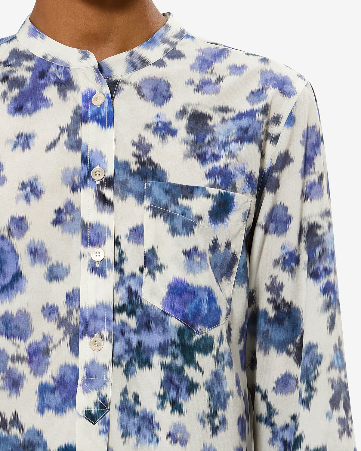 Rusak silk rose print blouse - Blue - Woman - 2