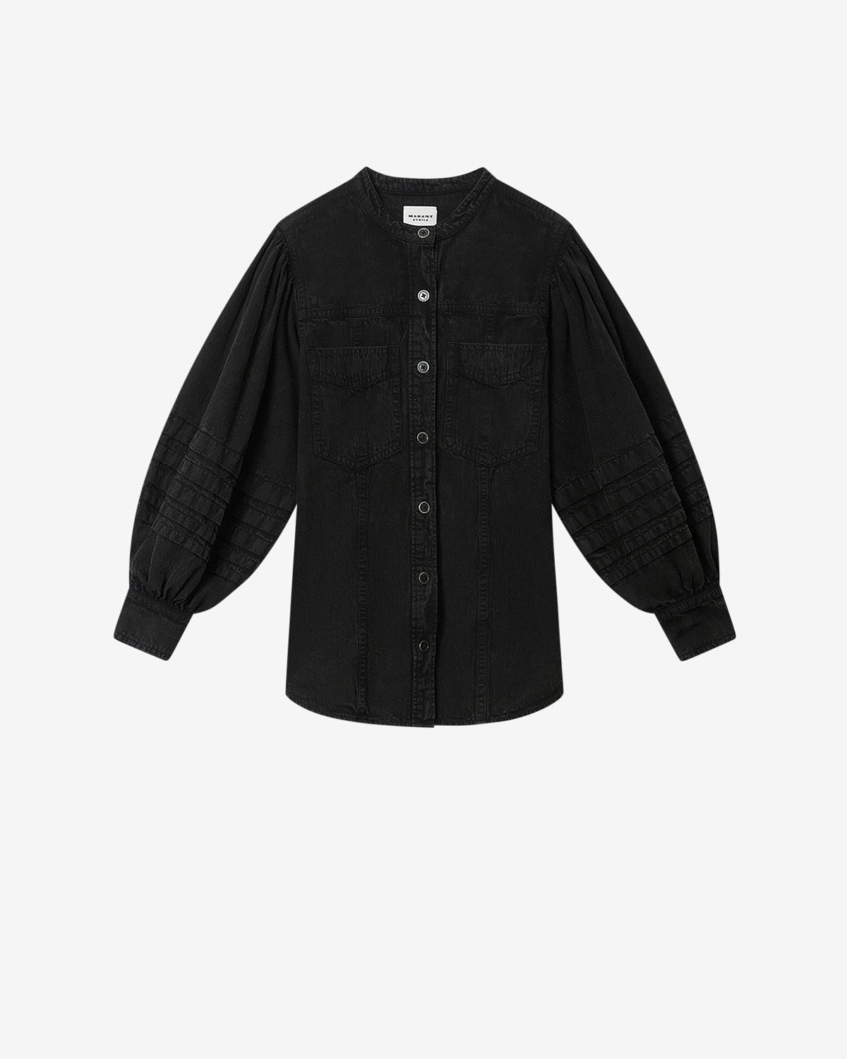 Mileda faded chambray shirt - Black - Woman - 5