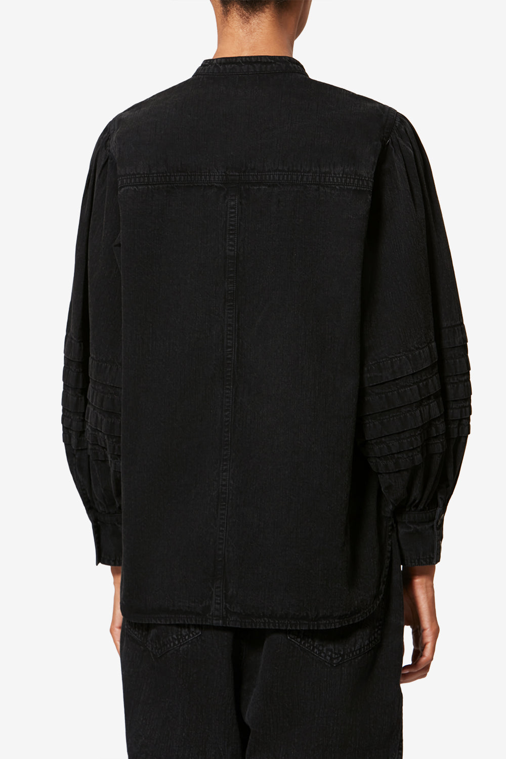 Mileda faded chambray shirt - Black - Woman - 5