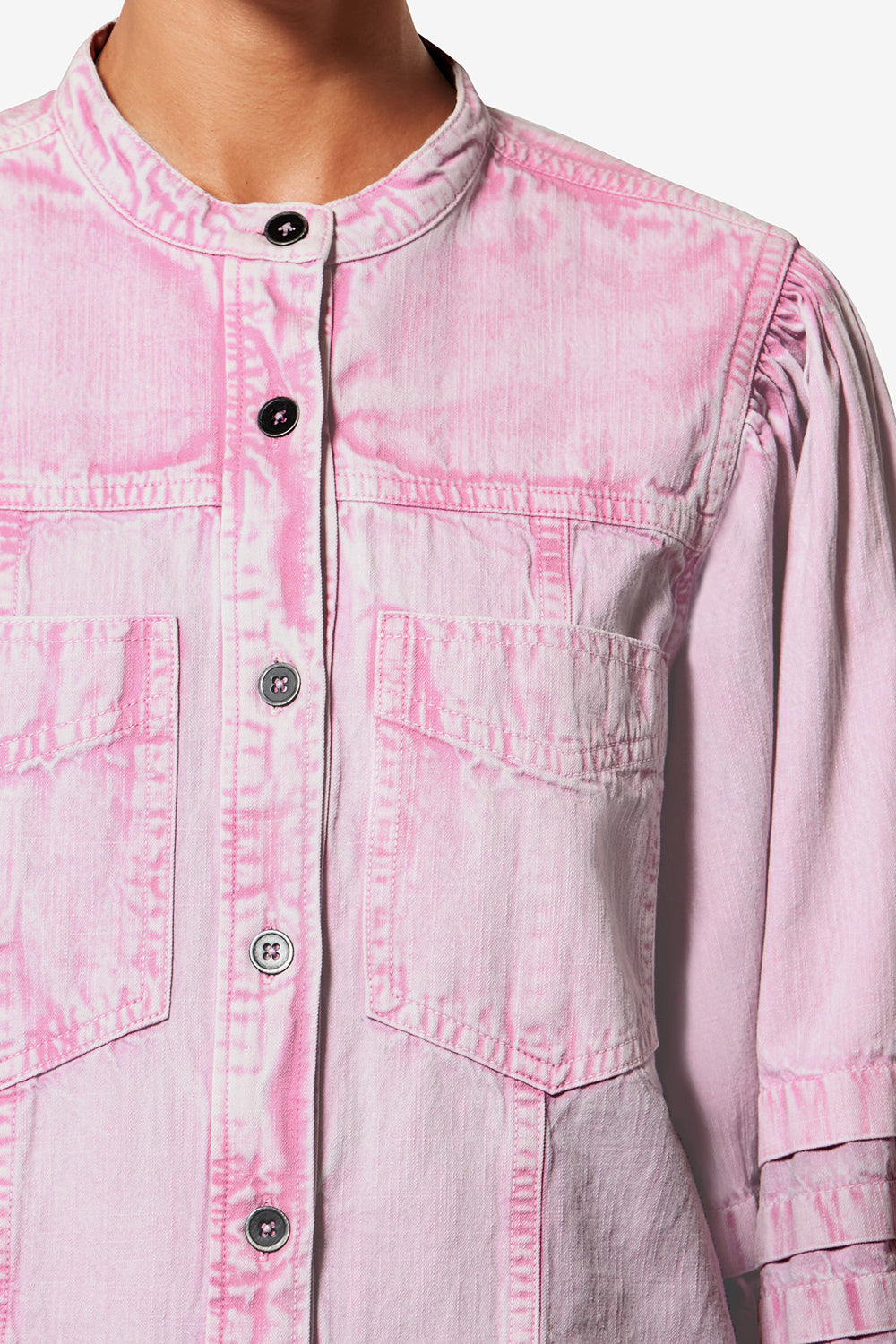 Mileda faded chambray shirt - Pink - Woman - 3