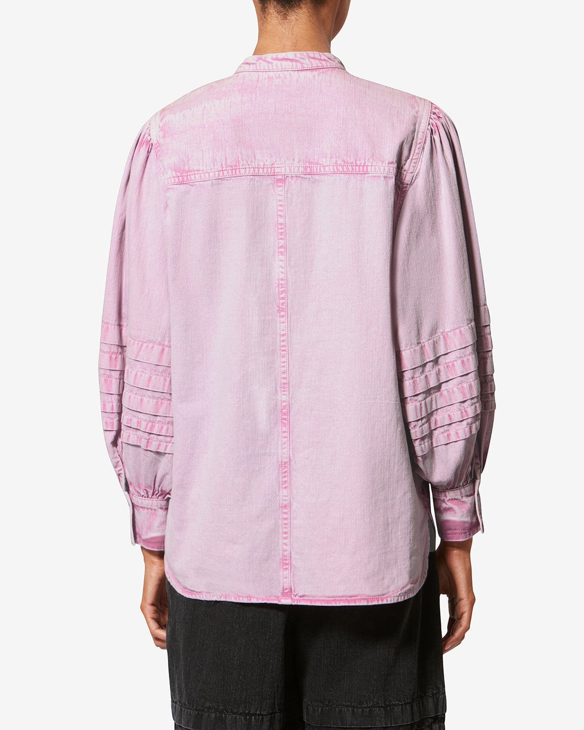 Camicia in chambray délavé mileda - Rosa - Woman - 4