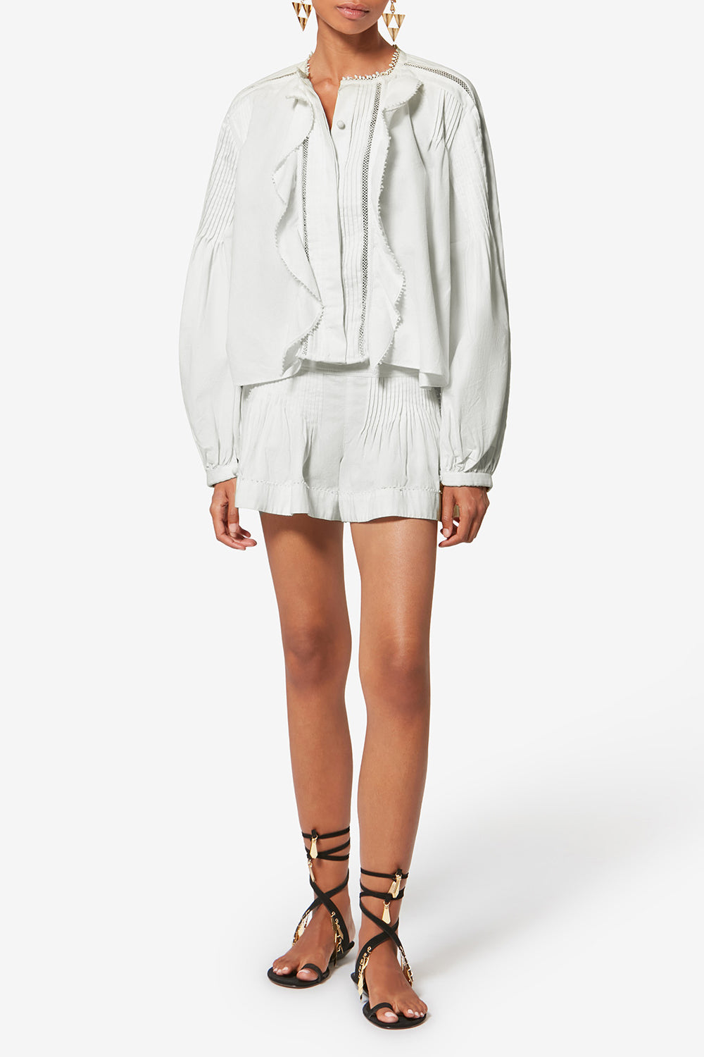 Blouse cubraly en coton - Blanc - Woman - 2