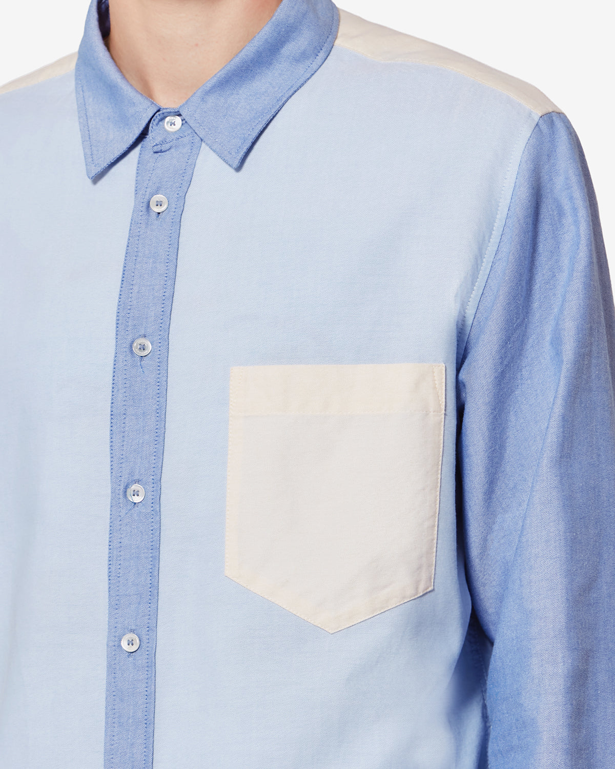 Nathael パッチワーク入り コットン オックスフォードシャツ - 色とりどりの - Man - 2