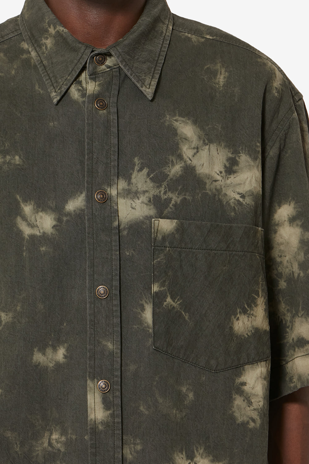 Chemise matelassée en chambray tabilio - Clair kaki - Man - 3