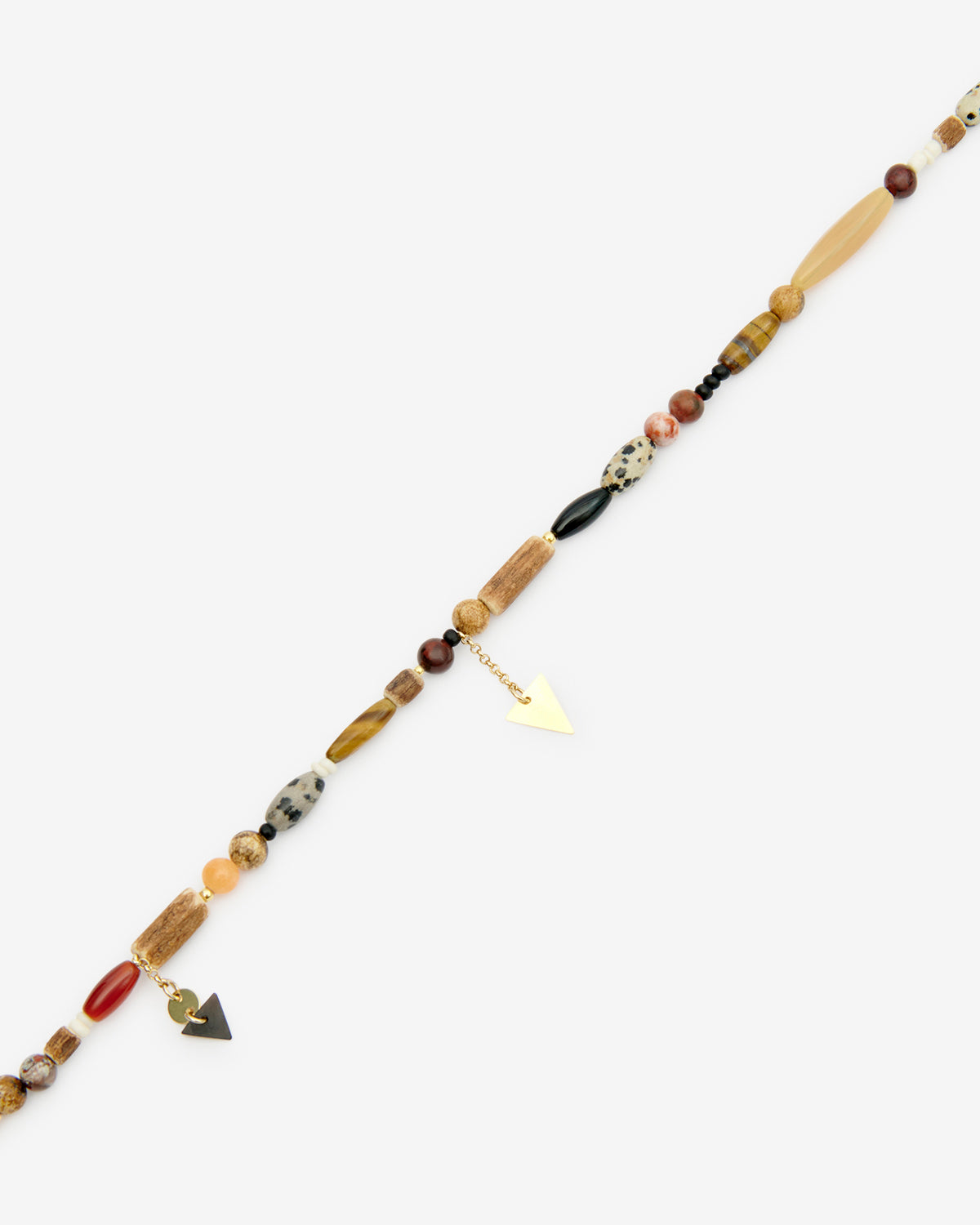 Yulian stone, wood, and pendant necklace - Natural - Man - 3